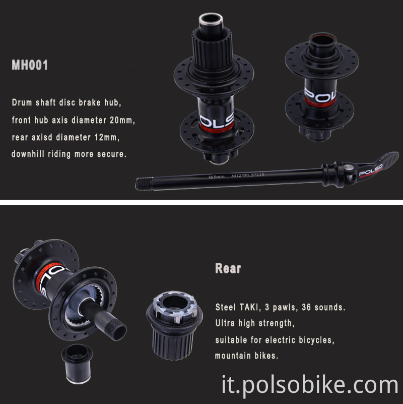 MTB hub with brake disc